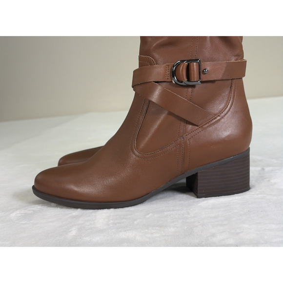 NWOT Naturalizer Denny Over-The-Knee Womens 9.5M Brown Leather Boot Bnfts Chrty - Picture 2 of 16